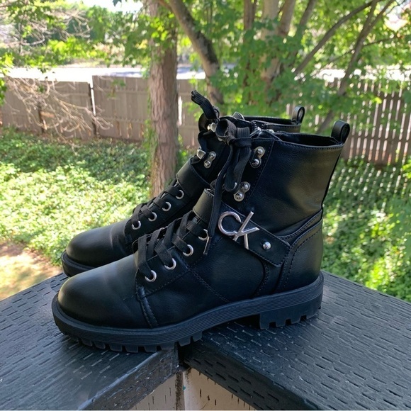Calvin Klein Women’s Black Gavin‎ Moto Boot Size 5.5 - Picture 3 of 7